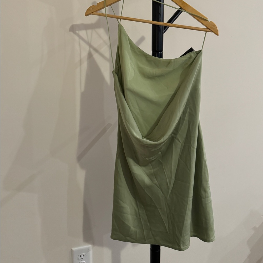 Mini low back Sage green dress